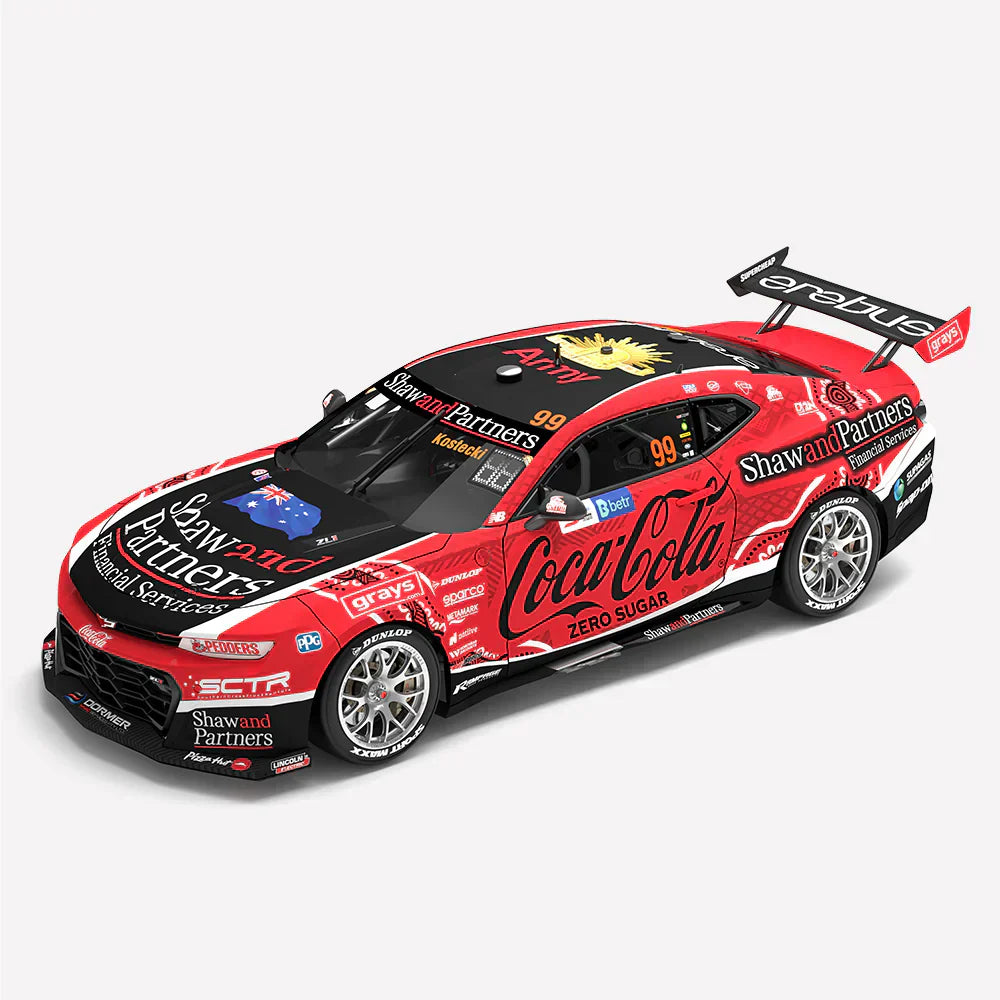 1:18 Coca-Cola Racing By Erebus #99 Chevrolet Camaro ZL1 - 2023 Darwin Triple Crown Indigenous Round