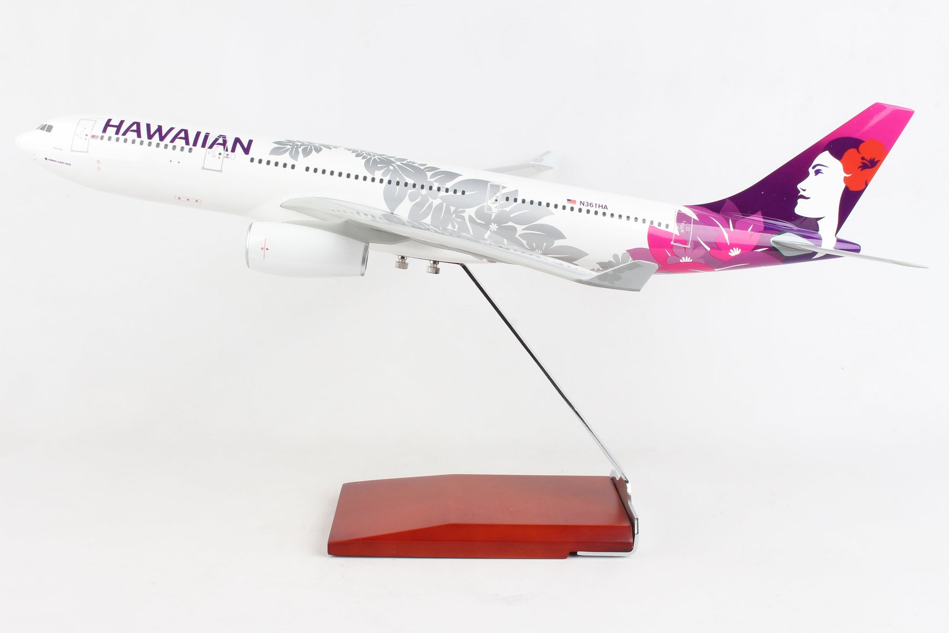 SKR9201 SKYMARKS HAWAIIAN A330-200 1/100 W/WOOD STAND & GEAR